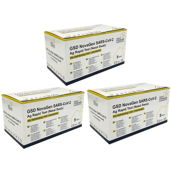 GSD NovaGen SARS-CoV-2 Rapid Antigen Detection Kit Nasal Swab 5 copies *3boxes