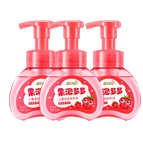 Blue Moon Children's Bubble Hand Wash Strawberry 200ml/bottle *3