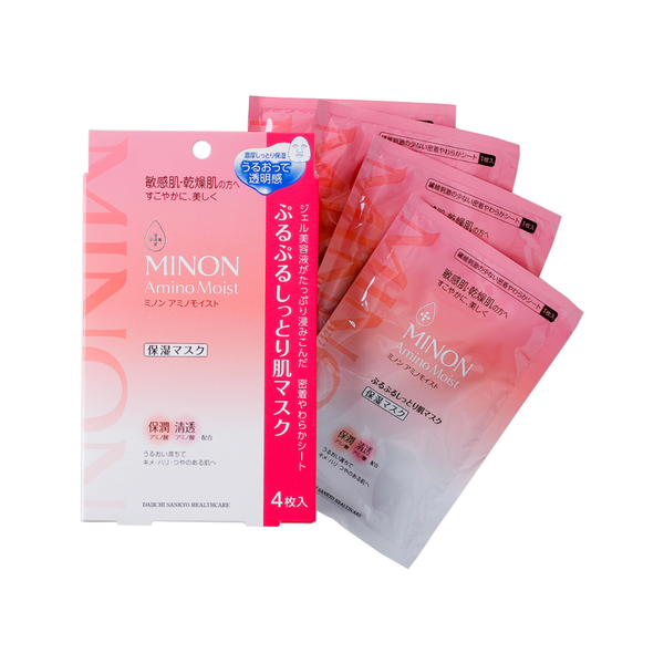 MINON Amino Acid Moisturizing Mask for Sensitive and Combination Skin 4 Pieces Case Size:48