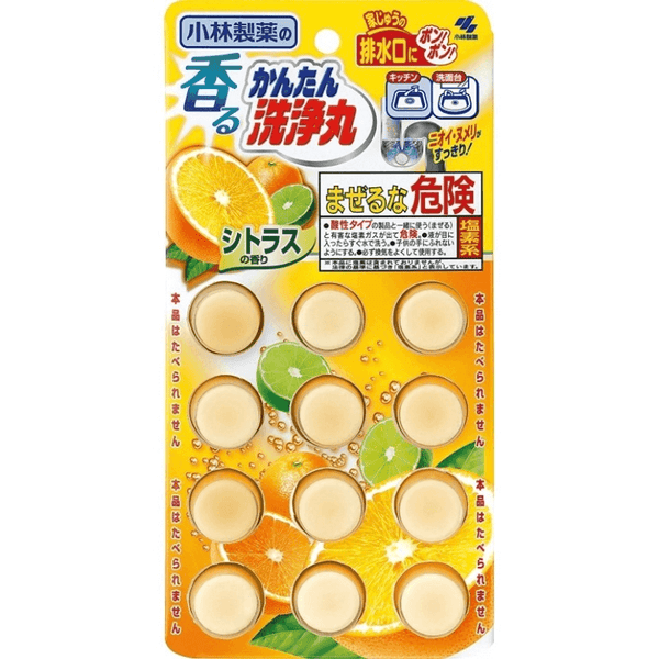 KOBAYASHI Kobayashi Pharmaceutical Sewer Pipe Bathroom Kitchen Cleaning Pills Aroma 12pcs Case Size:81