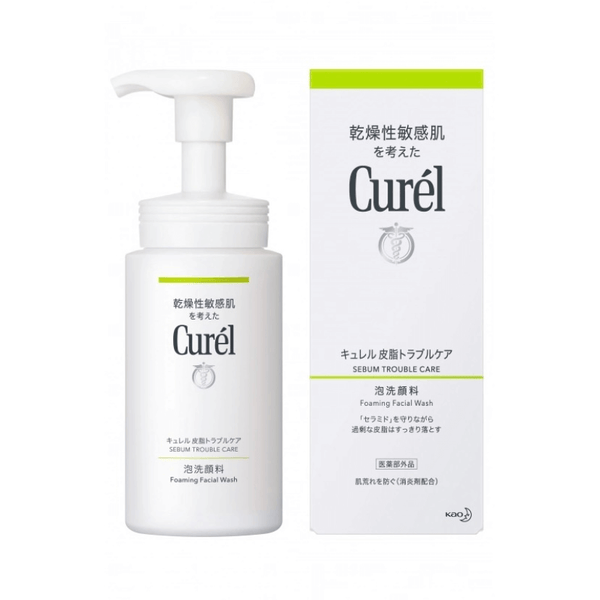 Curel Cleansing Foam Aerobic Acid Oil Control Gentle Cleansing Sensitive Skin Cleanser 150ml