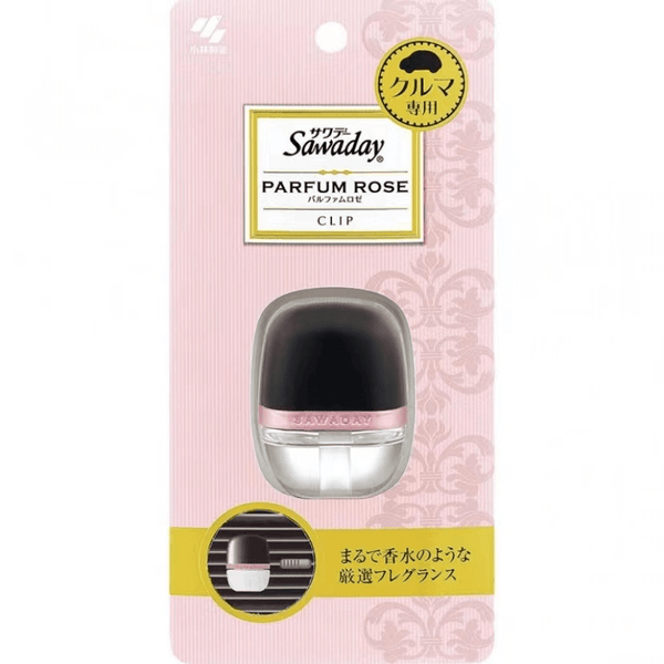 KOBAYASHI PHARMACEUTICAL Sawaday Car Perfume Vent Freshener Rose 6ml Case Size:45