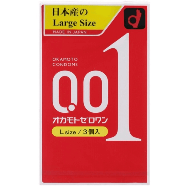 Okamoto 001 Large L Size 0.01 Safety Shield 3pcs