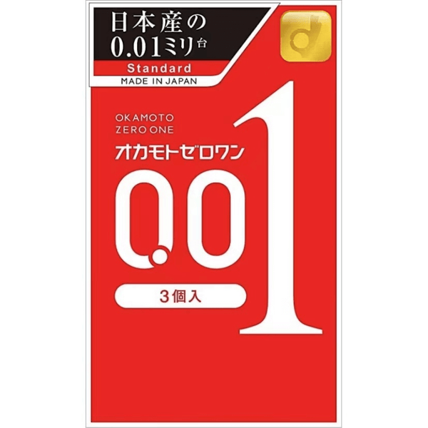 Okamoto 001 Condoms 3pcs Red