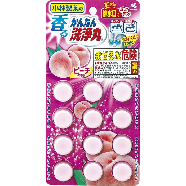 KOBAYASHI Kobayashi Pharmaceutical Sewer Pipe Bathroom Kitchen Cleaning Pills Peach Fragrance