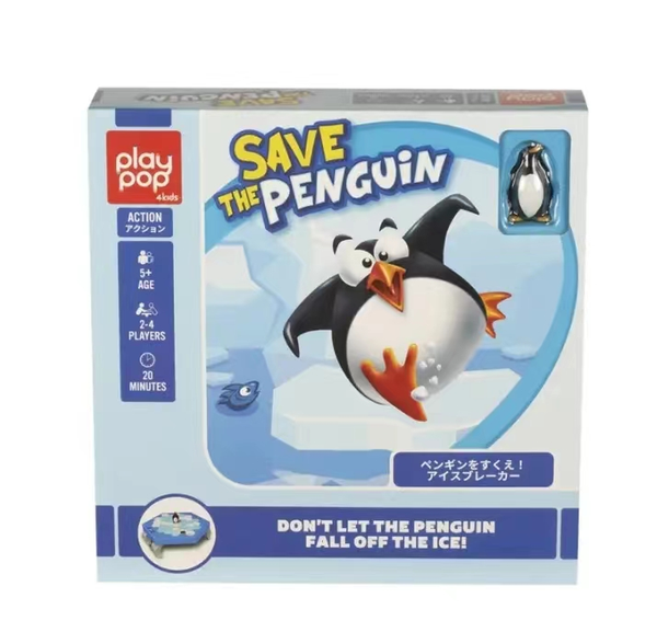 play pop break the ice save penguin chiseling ice smashing two-player children's tabletop toys parent-child interactive games 926267 icebreaker penguin giveaway（Gift赠品）