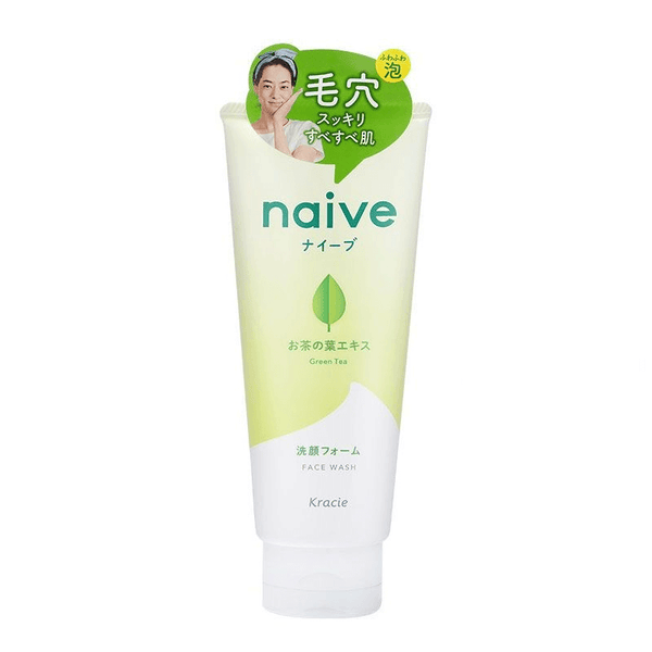 Kracie Naive Natural Botanical Cleanser 130g Green Tea Flavor（A test）