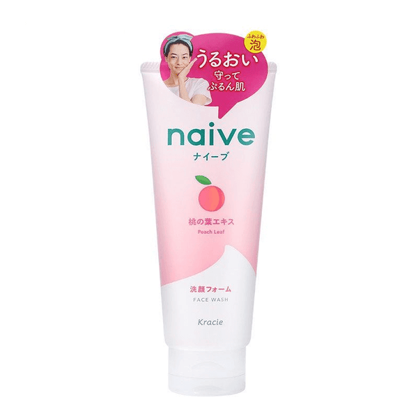 Kracie Naive Natural Botanical Facial Wash 130g Peach Flavor（A test）