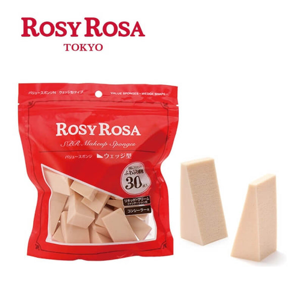 Japan ROSY ROSA Wet & Dry Makeup Sponge/Puff Triangle 36pcs.