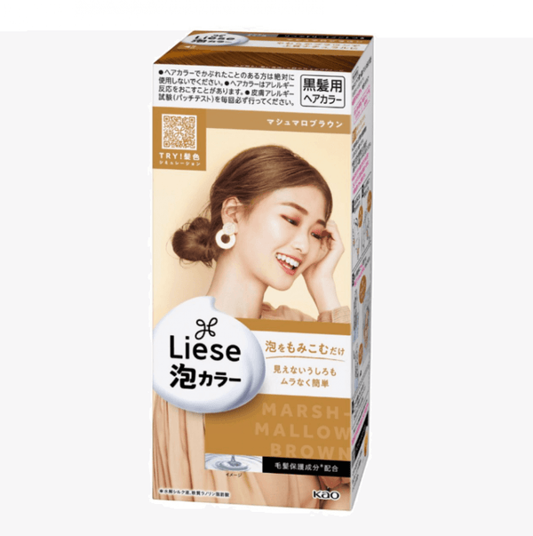 KA0 Kao Liese Prettia Foam Hair Color Cotton Candy Brown（A test)