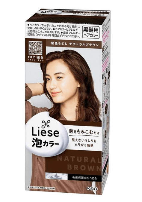 KA Kao LIESE PRETTIA Foam Hair Dye Natural Brown（A test)