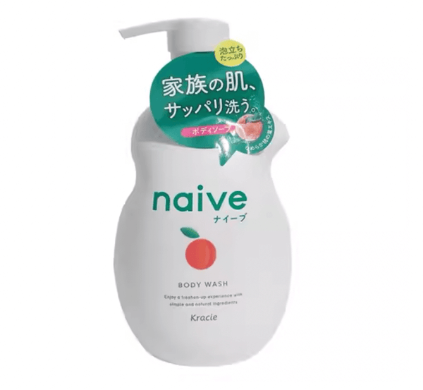 Kanebo kracie naive botanical body wash shower gel peach flavor 530ml（A test)